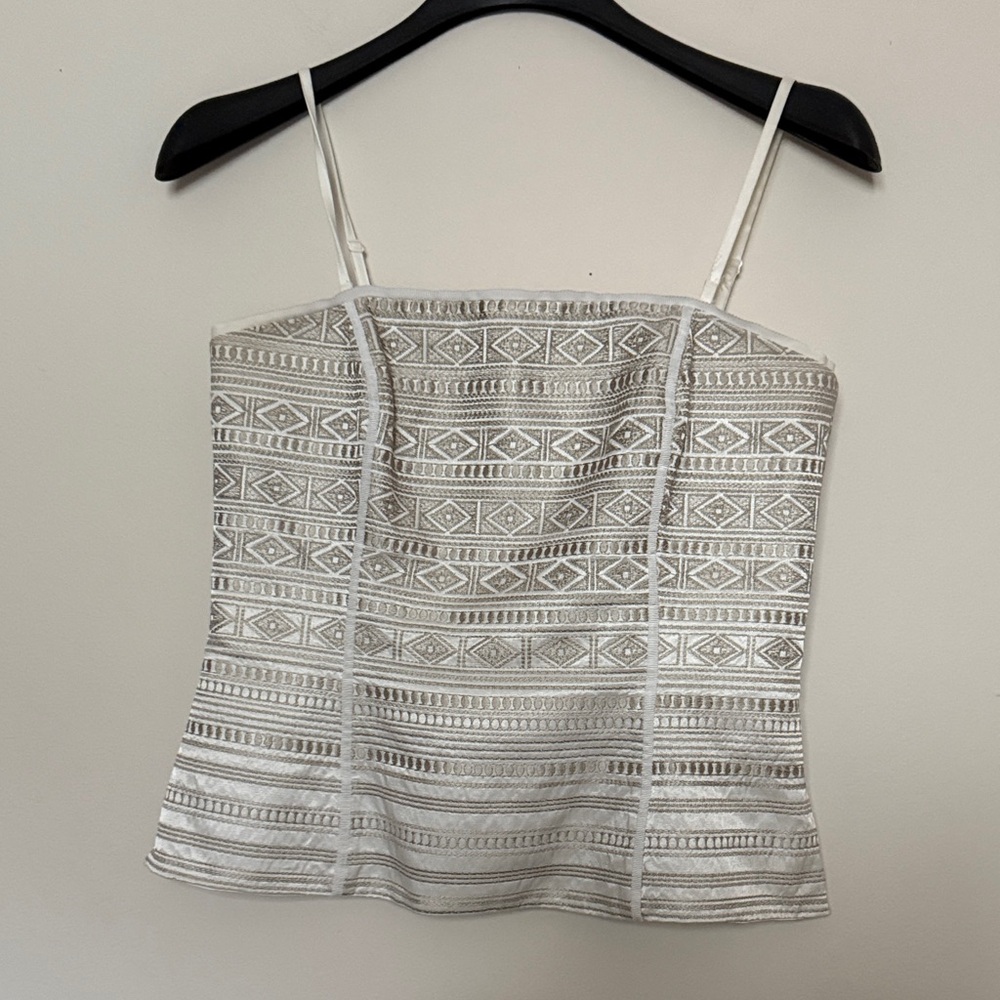 White House Black Market Metallic Patterned Camisole